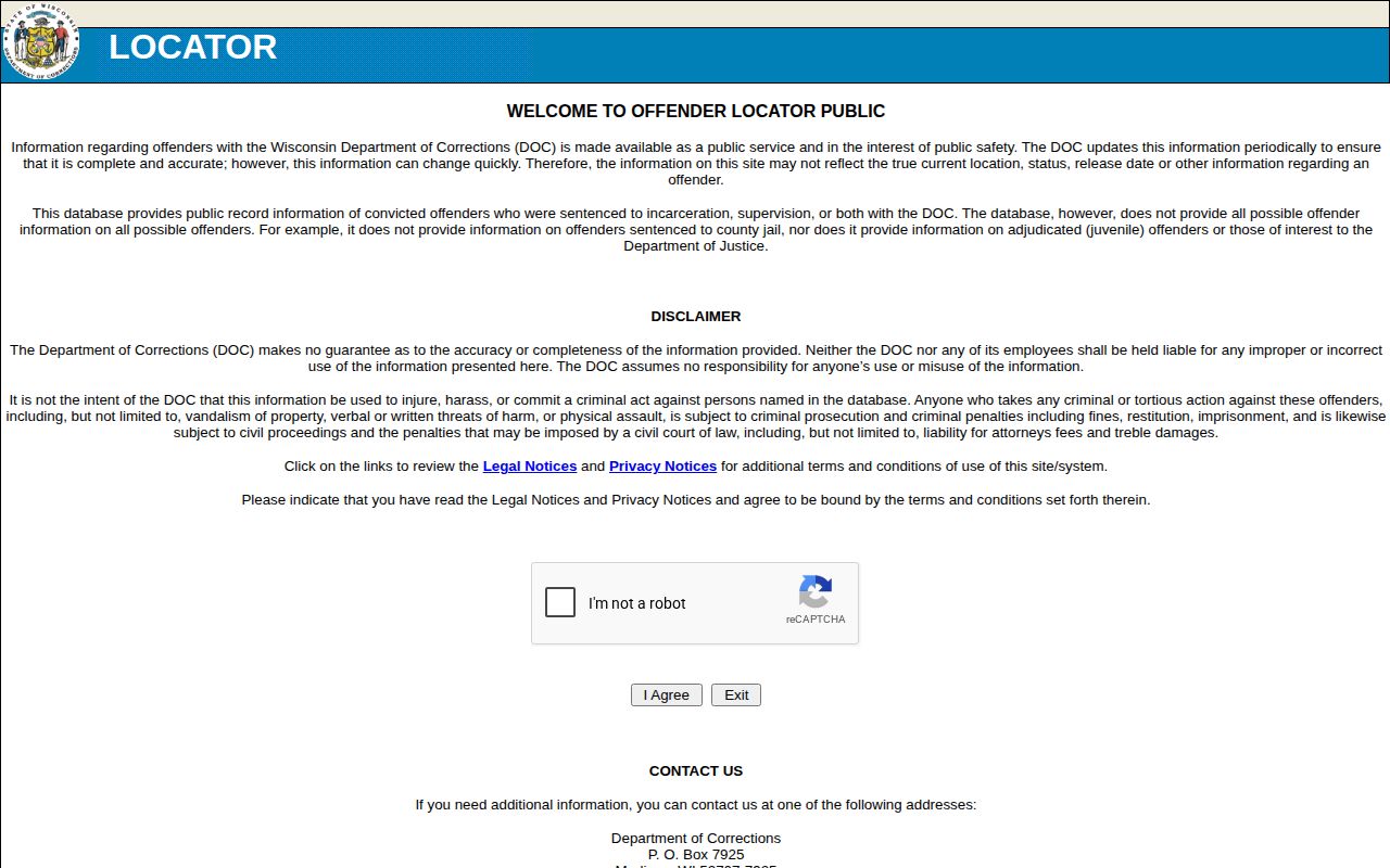 Wisconsin DOC locator for Burnett County state-prison custody